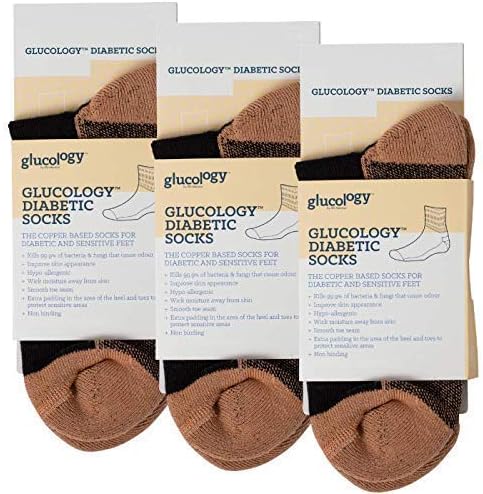 Glucology® Copper Fiber Antifungal Quarter-Crew Socks/Unisex (Black or White)