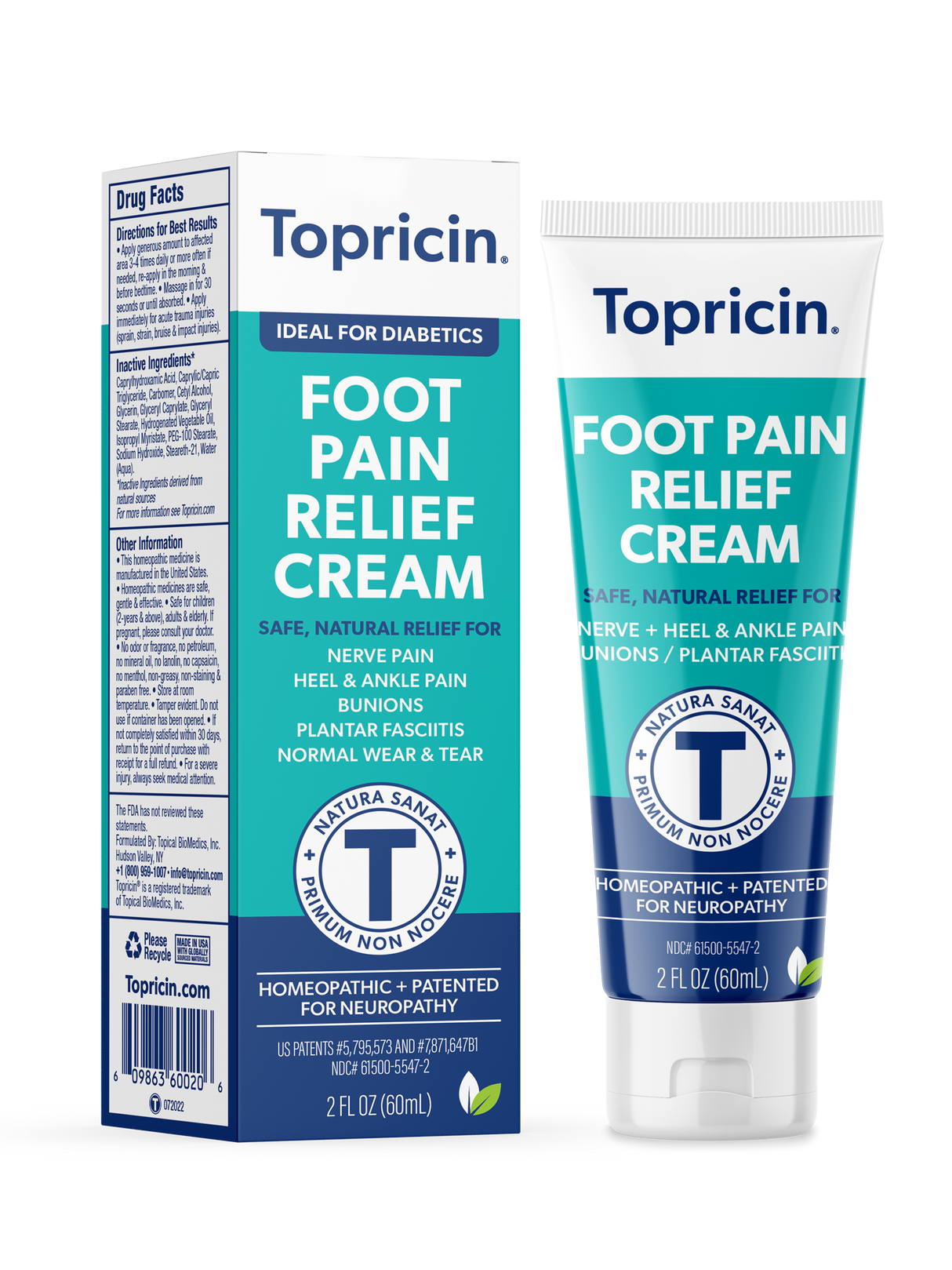 Topricin® Foot Pain Relief CreamOnly 2 oz andd 4 oz sizes currently available!